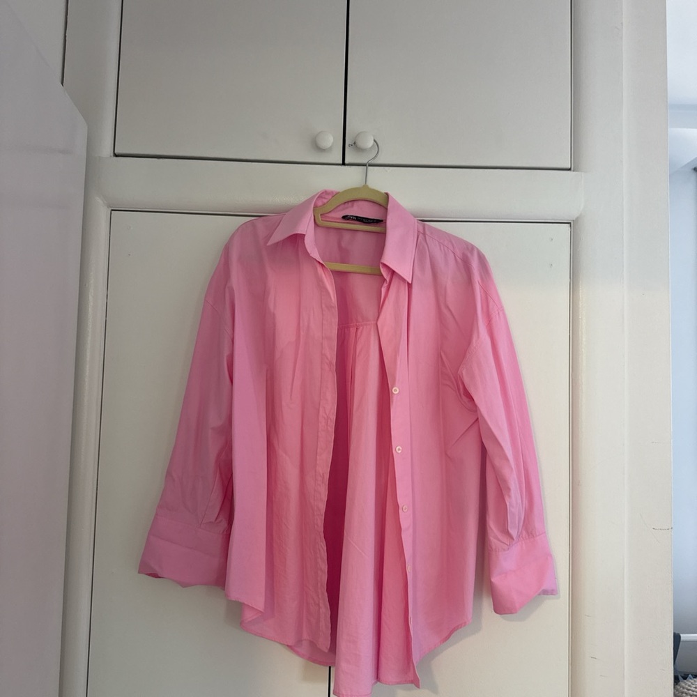 ZARA Pink Button-Up Shirt
